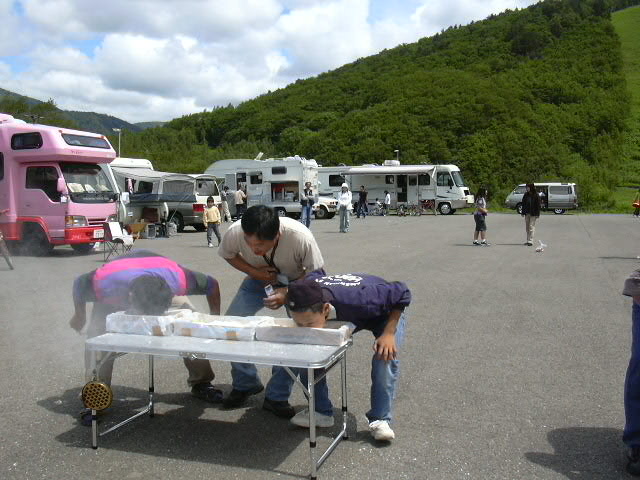日本房车营地的生活一角