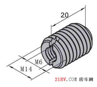 变径螺栓 M14-M6 M14-M8 M12-M6 M10-M6 铝型材连接件-2.jpg