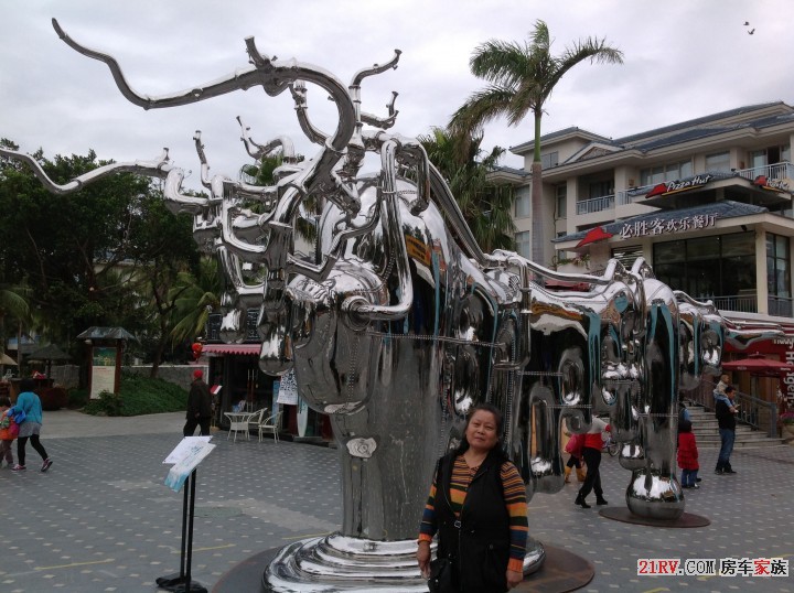 亚龙湾抽象雕塑——牛