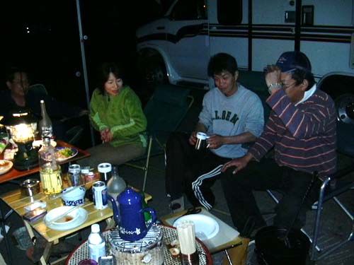 日本房车营地的生活一角